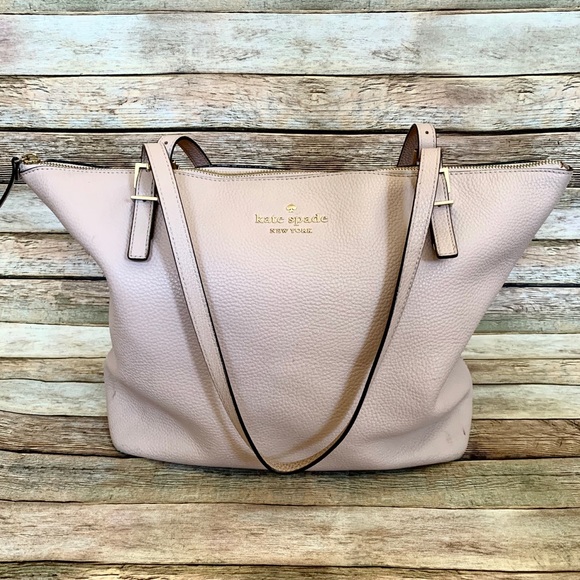 kate spade Handbags - Kate Spade ♠️ Pink Pebbled Leather Tote